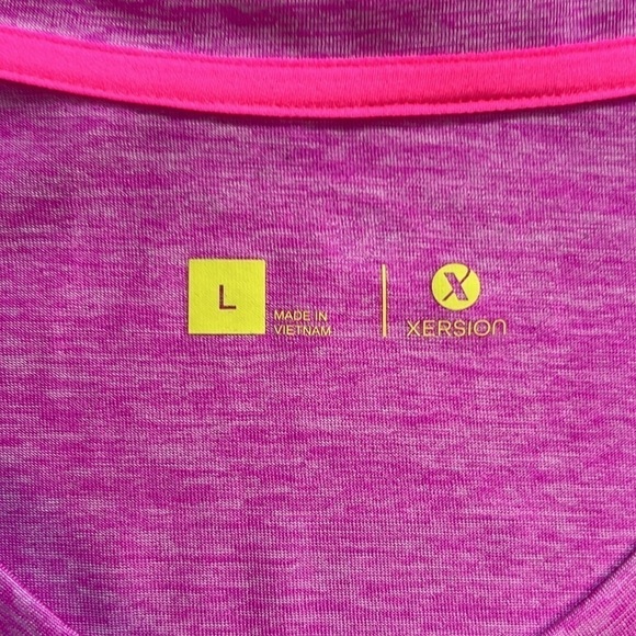 Pinky Purple marl Workout long sleeved shirt Large V-Neck - Picture 11 of 12